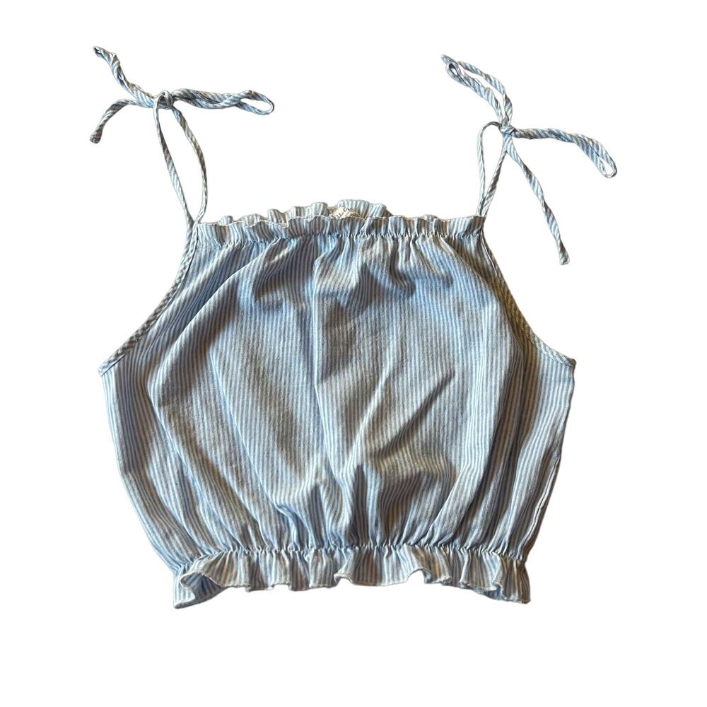 Brandy Melville Carly Striped Cropped Tank Top Size O/S Coastal Nautical Beach